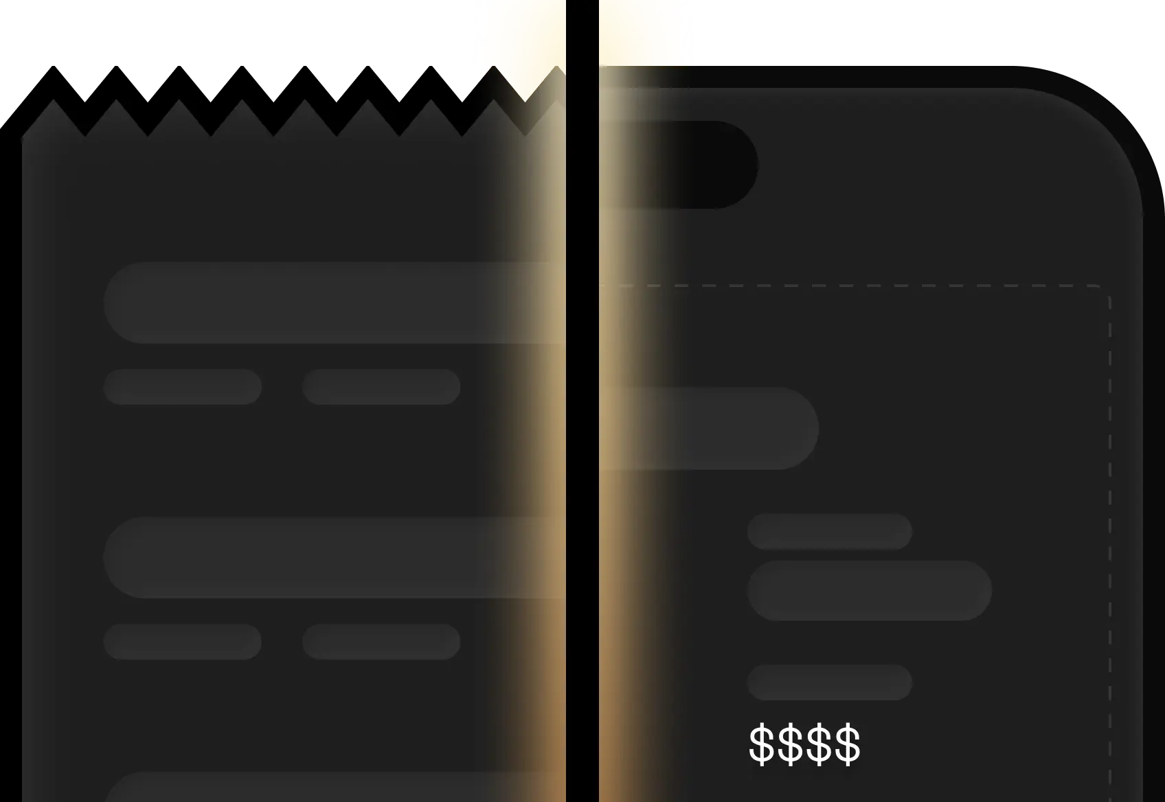 Receipt scanning illustration