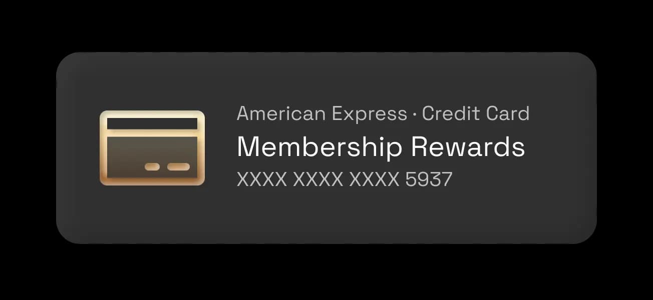 Payment cards overlay